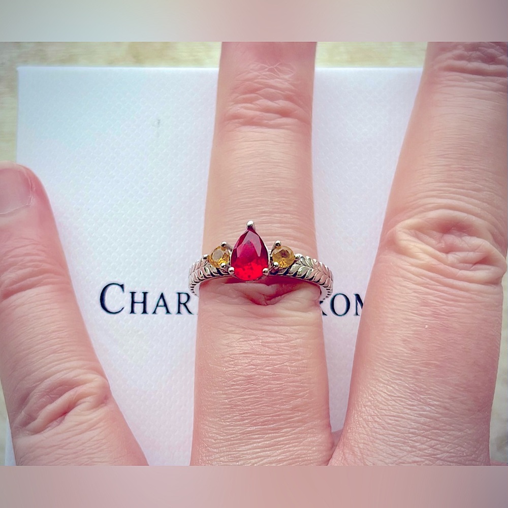 Charmed Aroma-Sterling Silver 925 W/Cubic Zirconia-Harry Potter Collection Ring